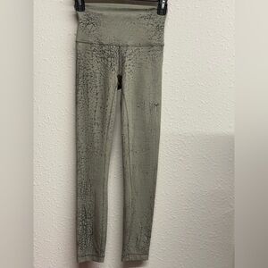 Lululemon Athletica Wunder Train High Waist Gray Crackle Leggings